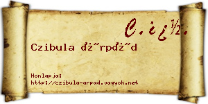 Czibula Árpád névjegykártya